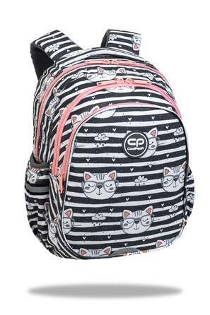 Багатовідсіковий шкільний рюкзак CoolPack (білий, чорний, рожевий), 21 л