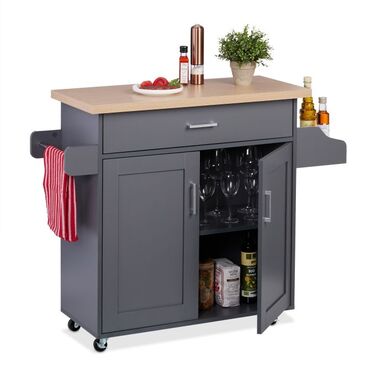 Relaxdays Kitchen Cart with Work Surface