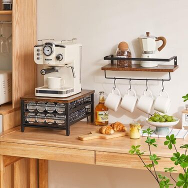 Організатор для капсул кави Nespresso IBUYKE, 80 капсул, 2 яруси, темно-коричневий TCJ102H