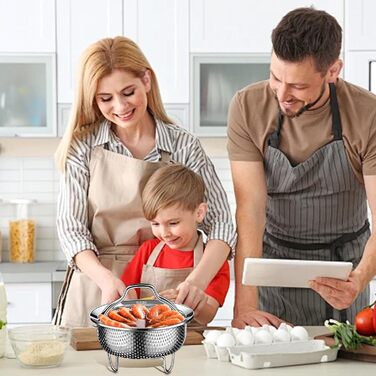 Димер для каструль, Ø14см: нержавіюча сталь 304, для приготування на пару, універсальний, підходить для каструль, сковорідок, мультиварки, швидкої каструлі, Instant Pot