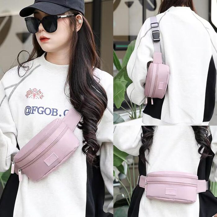 Поясна сумка на пояс для жінок та чоловіків, спортивна, водовідштовхувальна, для бігу (фіолетовий)