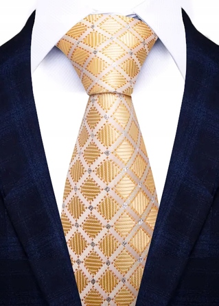 Широка краватка Elegance бежевого кольору