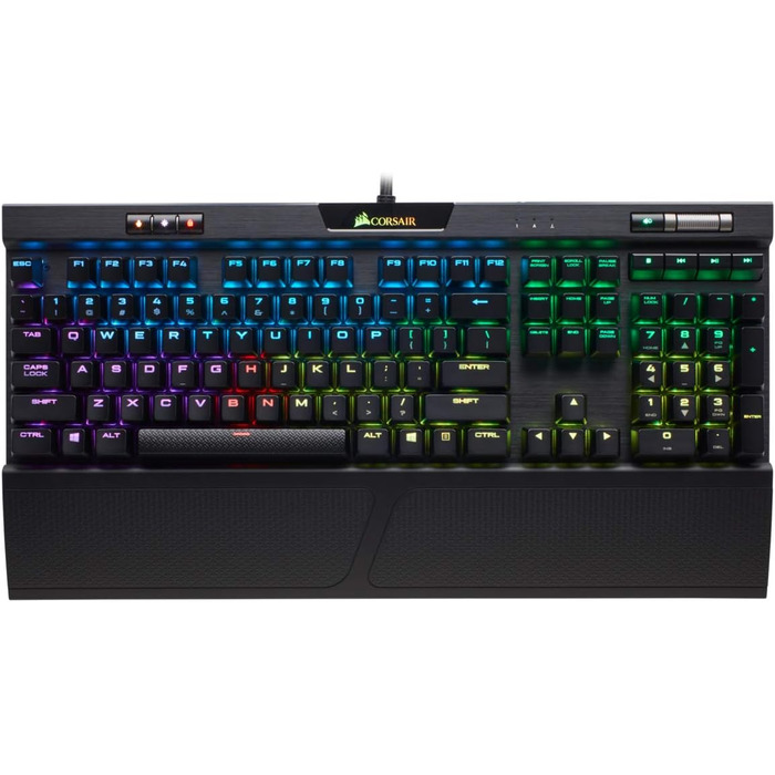 Ігрова механічна клавіатура Corsair K70 MAX RGB з клавішами MX Brown, PBT Double-Shot, QWERTY NA, RGB LED, сталевий колір