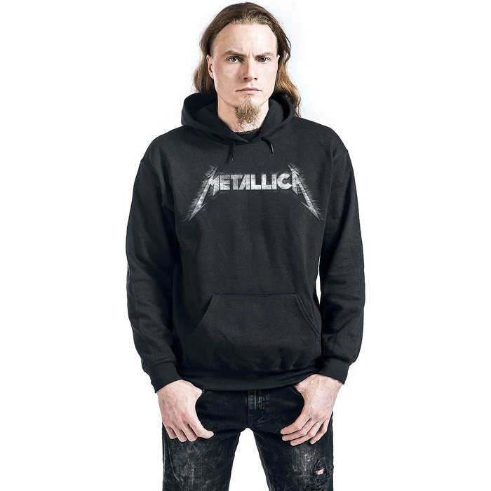 Чоловічий худі Metallica з принтом Spiked Logo, чорний, офіційний мерч гурту, розмір XL