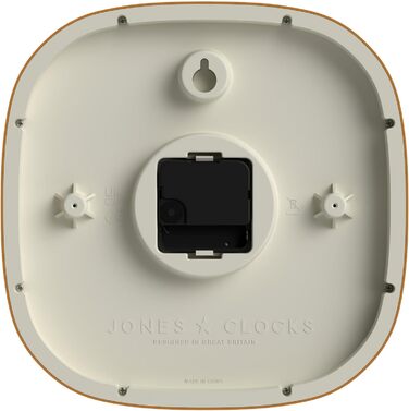 JONES CLOCKS Square Retro Wall Clock made of high-quality acrylic, 'Sprite' in Mint 25 x 25 x 5 cm (Yellow)