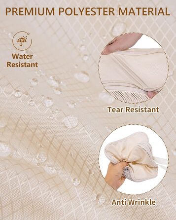 Органайзери для валізи Anjing Compression Cubes - 10 шт., компресійні куби для подорожей, сірий (бежевий)