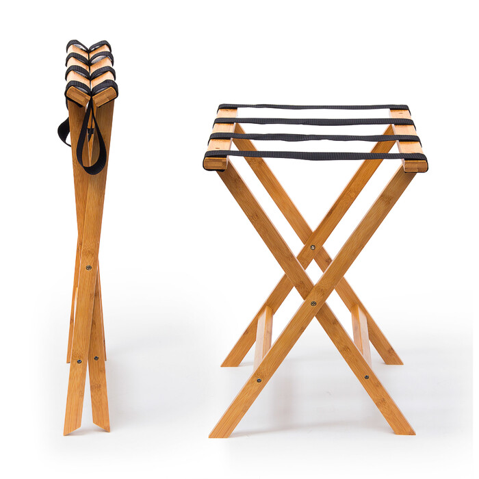 Relaxdays Bamboo Luggage Rack