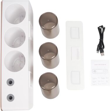 Тримач для зубних щіток з УФ-дезінфекцією, автоматичний диспенсер пасти, сенсорний екран (білий)