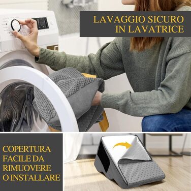 Сходинка для собак Masthome: 4 сходинки, губка, знімна та миюча оббивка, для ліжка/софи, антиковзка (сіра)