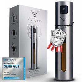 Розпилювач для олії та оцту VALUXE® з нержавіючої сталі з УФ-покриттям та фільтром - флакон для олії, розпилювач для оцту та оливкової олії