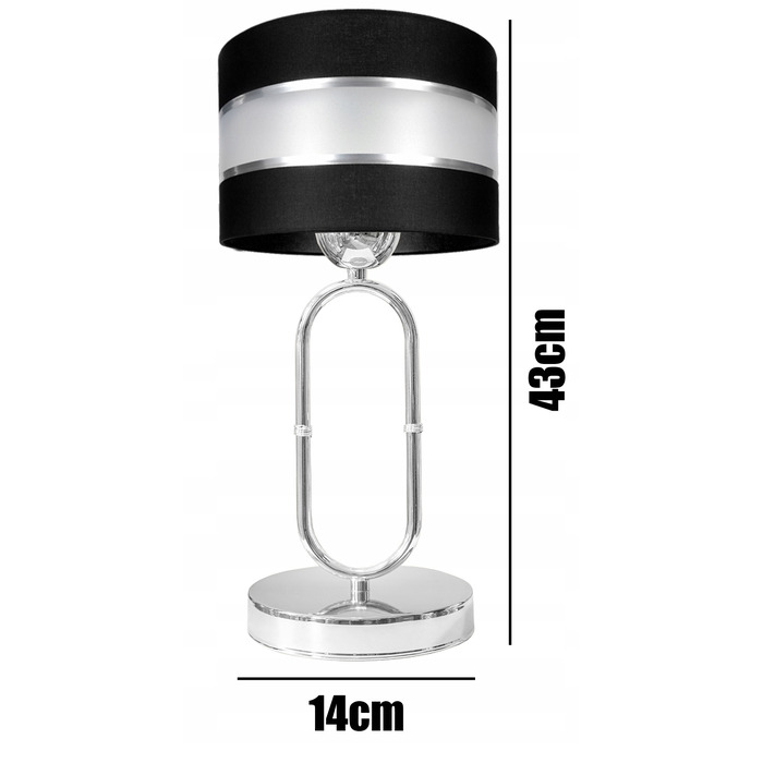 Стильна настільна нічна лампа з рифленим кулястим плафоном, сучасний хром, LED E27