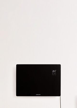 Електричний конвектор CREATE/WARM Crystal 2000W з WiFi, LED-сенсорний екран, 2 режими (1500W, Чорний)
