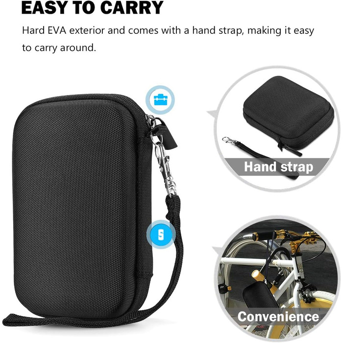 Чохол для SSD накопичувачів ProCase: SanDisk Extreme PRO/Portable SSD, Crucial X8 Portable SSD (Чорний)