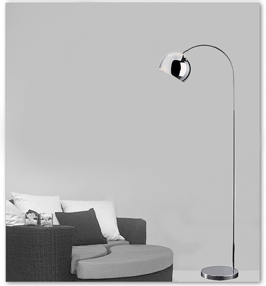 Підлогова лампа Krislamp Aura E27 40 Вт, срібляста