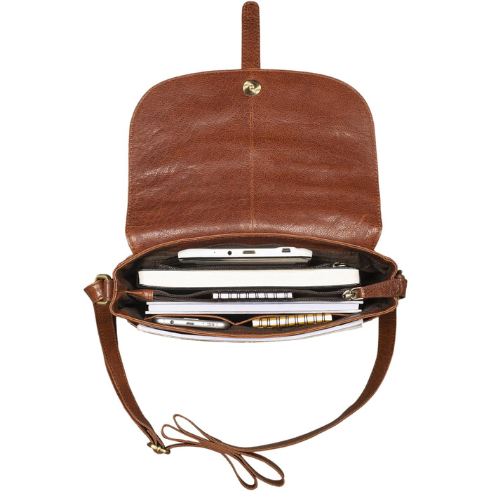 Сумка жіноча STILORD Kira Leder Vintage коньячного кольору (коричневий) - маленька шкіряна сумка через плече для вечірок та відпочинку