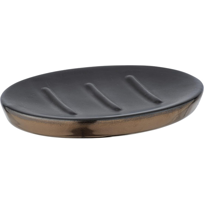 Дозатор для рідкого мила та лосьйону WENKO Brandol, кераміка, 450 мл, чорний, з підставкою