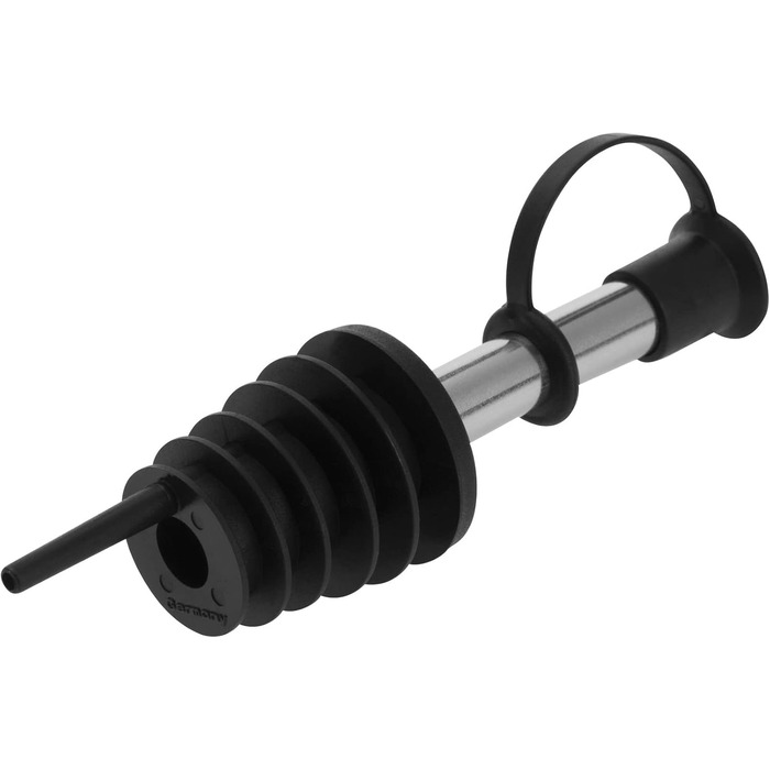 Виливний для пляшок Westmark 2 - Inox Eco-Pour, нержавіюча сталь, з кришкою, чорний/хромований