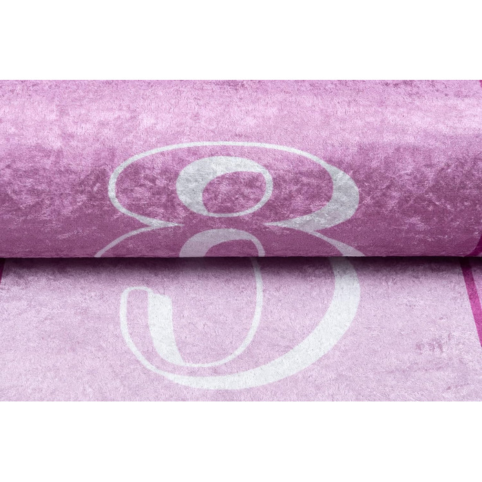 Дитячий килим TAPISO Emma, рожевий, 140x200 см, з антиковзким покриттям, принт, ÖKO-TEX, машинне прання 30°C