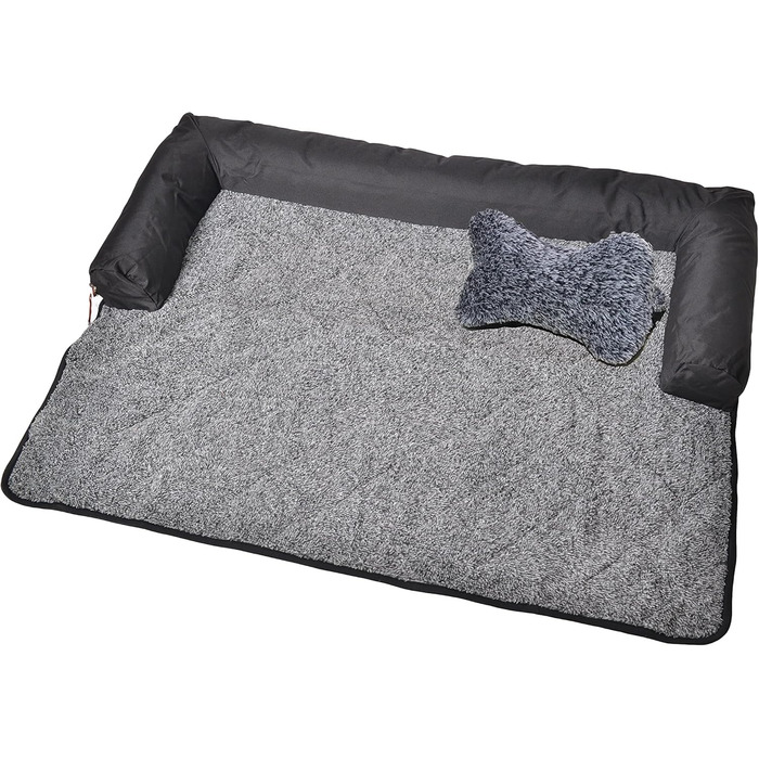 Крісло-ліжко для собак Raikou: зручне та захисне, 70x90 см, сірий меланж