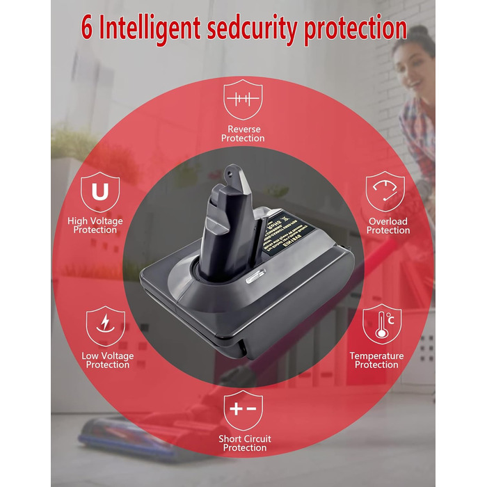 Адаптер Dyson V7 V8 для акумулятора Makita 18V Li-Ion до пилососів Dyson V7 V8 Animal Fluffy Motorhead, EIN18V6