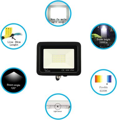LED Floodlights Outdoor, LED Floodlights 100W, LED Outdoor Floodlights IP65 Waterproof, LED Spotlight 10000LM, LED Spotlight Outdoor 3000K Warm White, for Backyard, Garage, Hallway, Garden [Black] (6500k Cool White, 35W [1 Piece Black])