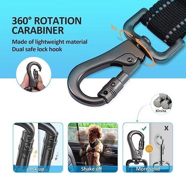 Tapylove 3-in-1 Dog Seat Belt - Adjustable Car Dog Harness with Bungee & Universal Compatibility (Isofix)
