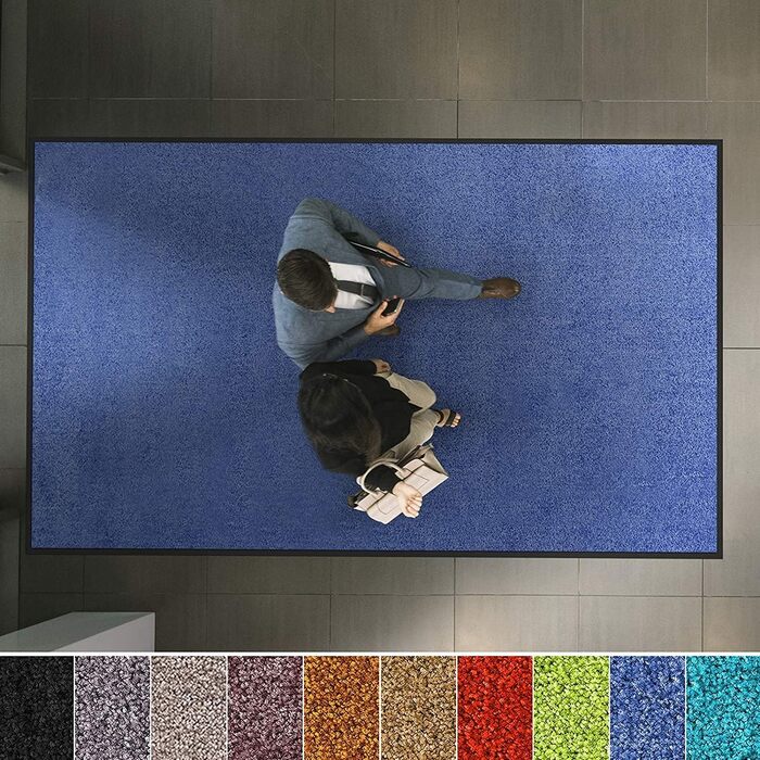 Килимок для підлоги etm® Schmutzfangmatte: Переможець у співвідношенні ціни та якості. Різні розміри, килимок для порогу, для дому та вулиці (90x150 см, 90 x 120 см, блакитний)