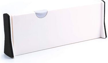 Lawei 4-Pack Adjustable Drawer Dividers Organizer Separators for Bedroom, Bathroom, Dresser, Closet, Baby Drawer, Desk, Kitchen - White