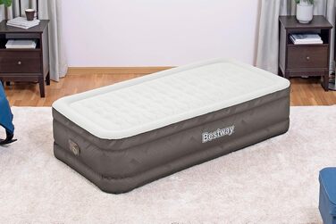 Повітряний матрац Bestway Fortech з вбудованим електричним насосом, односпальний (191x97x46 см)