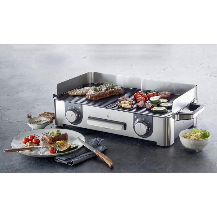 Електрогриль WMF Lono Master Grill: 50x28 см, 2 зони нагріву, нержавіюча сталь, для барбекю