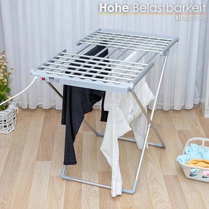 Електрична сушилка для білизни Zilan з підігрівом XXL, сушилка для одягу, стійка для сушіння, сушилка для білизни