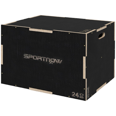 Спортивний бокс Sprungbox 3 в 1: Пліометрична платформа для дому та залу, з ручкою, чорний