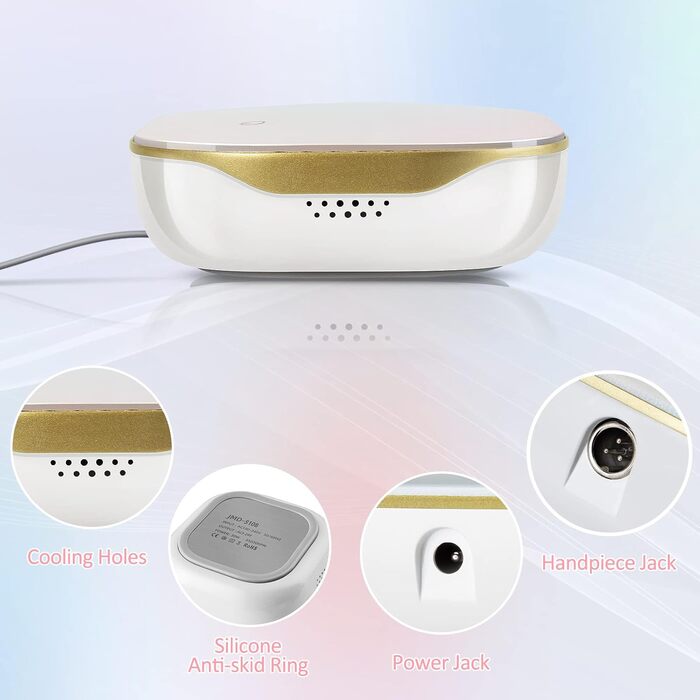 Електрична машинка для манікюру та педикюру Madenia TouchPro – 35000 об/хв, з LED-дисплеєм, 6 насадок (рожевий)