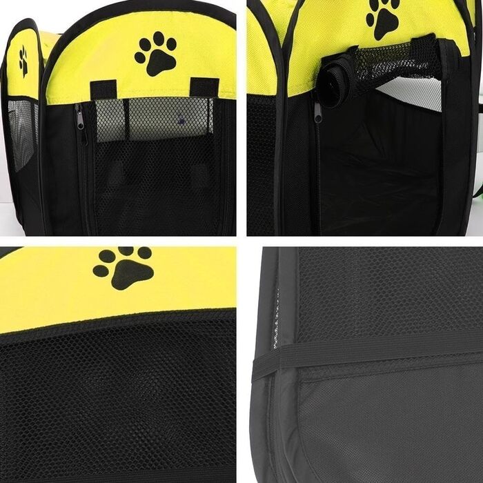 Клітка-загін для собак та цуценят, складана, 73x73x43 см, зелений