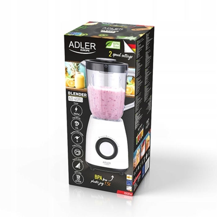 Стаціонарний блендер ADLER AD4085, 1000 Вт, білий