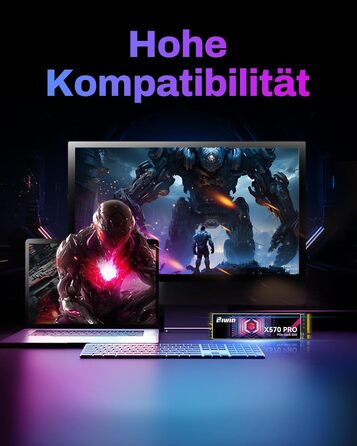 BIWIN SSD X570PRO Gen5 2TB – Швидкий NVMe PCIe 5.0 накопичувач для ПК та ноутбука, 14000 MB/s, 3D TLC NAND