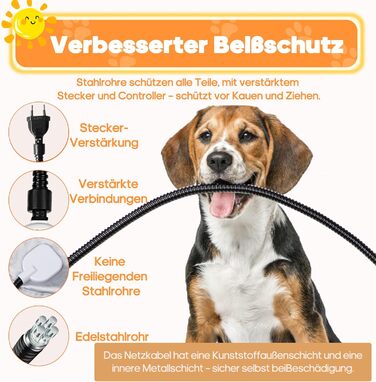 Електричний нагрівальний килимок Angelpet для собак та котів, 45x70 см, 9 температурних режимів, таймер, бісостійкий кабель, 2 знімні чохли