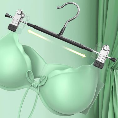 10 металевих кріплення для штанів, шкарпеток та спідниць, 30 см, антиковзаючі, хром, міцні, компактні, чорні (10 шт.)