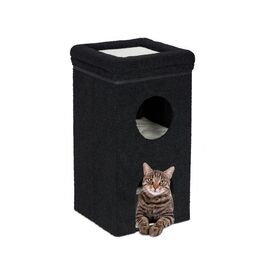 Relaxdays Складна котяча печера в чорному кольорі