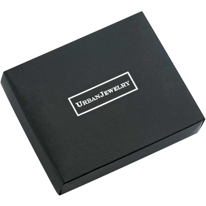 Чоловічий браслет URBAN JEWELRY з нержавіючої сталі, чорний, 23 см (з подарунковою коробкою бренду)
