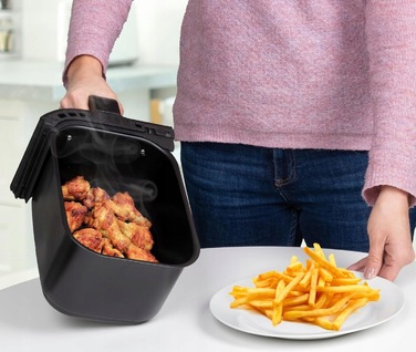 Аерофритюрниця Air Fryer 5л, 1450 Вт, велика чаша XL, рожева