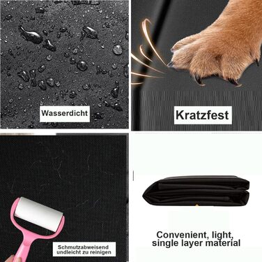 Захист для багажника автомобіля для собак, SUV, чорний килимок з захистом боків та бампера, водовідштовхувальний, універсальний, 205x115 см