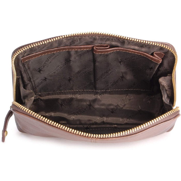 Сумка для косметики Emma Catwalk Collection з натуральної шкіри, коричнева