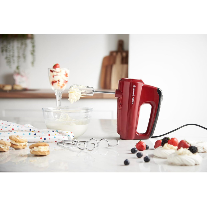 Міксер Russell Hobbs Desire Rot з 5 швидкостями та турбо-функцією, 2 насадки, 24670-56