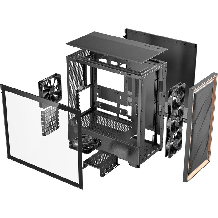 Корпус для ПК Antec Flux Midi Tower, чорний матовий, Gaming Case