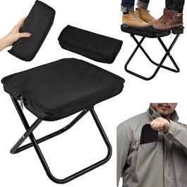 Складний стільчик-пуф для кемпінгу та відпочинку: туристичний, для риболовлі, дачі, пляжу (150 кг)