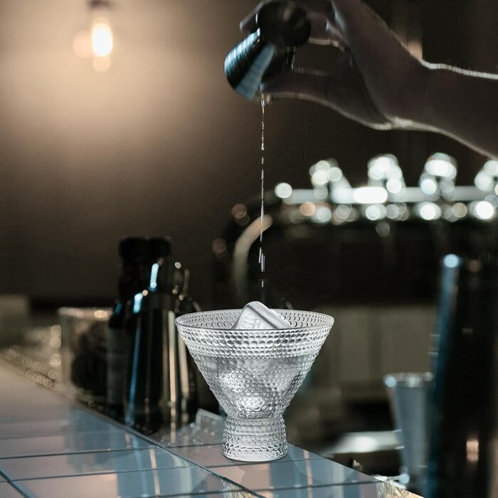 Набір келихів для Мартіні без ніжки 6 шт, 237 мл Martini - для Маргарити, Манхеттена, Космополітена, прозорі, для бару, можна мити в посудомийній машині
