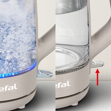 Електричний чайник Tefal KO2G0BE0, 2000 Вт, 1,7 л, прозорий