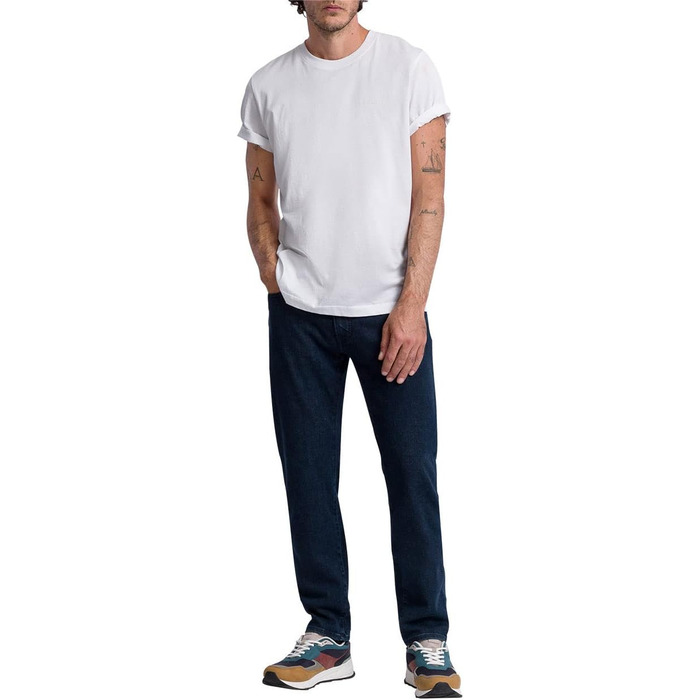 Джинси чоловічі Pierre Cardin Lyon, синій Stonewash, завужений крій 38W/30L