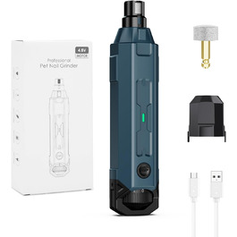 Електричний точилка для кігтів собак LOFICOPER з 6 швидкостями, 2 LED-ліхтариками, 3 портами, тихий для собак маленьких, середніх та великих порід